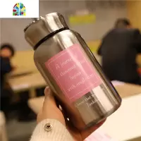 保温杯大容量户外过滤网便携手提不锈钢男女士泡茶水杯子带茶隔漏 FENGHOU 方块白色字母600ml11A5