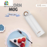 保温杯女士男士不锈钢学生韩版文艺清新简约便携弹跳盖水杯 FENGHOU 黑色