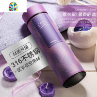 女士316不锈钢保温杯ins时尚男大容量水杯子学生便携茶杯 FENGHOU 午夜蓝304款[送杯刷杯套]