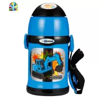 儿童保温杯吸管两用宝宝杯幼儿园小学生水壶水杯ZT45 450ml FENGHOU 粉色
