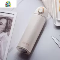 保温杯男女士316不锈钢水杯子 学生韩版文艺简约便携泡茶杯 FENGHOU 雾霾蓝