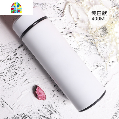 CICG个性潮流便携磨砂智能保温杯男士泡茶随手水杯304不锈钢杯子 FENGHOU 智能款+礼盒+手提袋