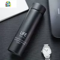保温杯男大容量泡茶不锈钢茶杯刻字定制logo杯子创意个性潮流水杯 FENGHOU 升级款磨砂绿500ml