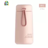 保温杯女学生简约小巧便携迷你杯子ins原宿风少女心可爱定制水杯 FENGHOU 粉色[收藏加购送贴纸杯刷]