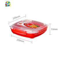 微波炉专用碗可加热饭盒上班族保鲜塑料便当盒便携料理盒 FENGHOU 微波炉四分格煮蛋盒1150
