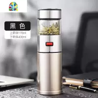 保温杯茶水分离喝茶茶杯不锈钢男士泡茶水杯防摔旅行便携杯子 FENGHOU 粉色-570ml