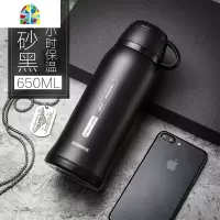 大号保温杯男士 带杯子盖304不锈钢户外便携大容量保温水杯男刻字 FENGHOU 香槟金-大号-650ml