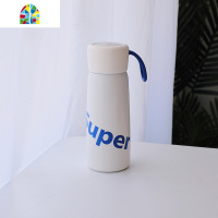 韩版简约保温杯男女士学生清新水杯个性可爱便携创意潮流随手杯子 FENGHOU 蓝色Super500ml送杯刷