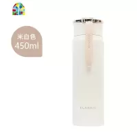 保温杯女士便携创意个性潮流高颜值水杯北欧ins学生小巧可爱 FENGHOU 米浅灰色-450ml