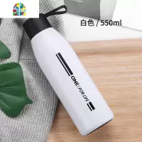 保温杯男士初中学生个性简约水杯女便携不锈钢韩版杯子创意潮流 FENGHOU 银色+杯套