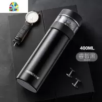 封后茶水分离泡茶杯保温杯男316不锈钢车载便携过滤水杯子 F 商务黑400ML(316不锈钢简约版+双层玻璃杯身升级