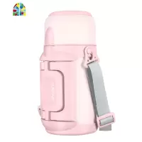 黑蚁保温杯大容量女生便携户外水杯保温瓶宝宝婴儿外出水壶1000ml FENGHOU 珊瑚灰