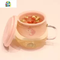 茶杯玻璃杯过滤泡花茶杯家用带盖带把茶水分离办公透明水杯子 FENGHOU