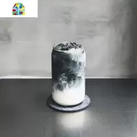 ins网红玻璃杯咖啡杯易拉罐沙冰杯冷饮杯气泡水杯高颜值拿铁杯 FENGHOU