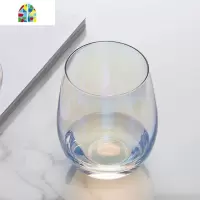 彩虹耐热玻璃杯小仙女水杯 彩色星空杯子透明圆形大肚杯胖矮圆口 FENGHOU