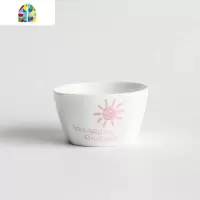 创意北欧陶瓷家用吃饭碗微波炉米饭情侣甜品沙拉早餐水果 FENGHOU 粉太阳方口碗