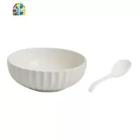 陶瓷大碗汤碗大号水煮牛肉大碗家用陶瓷碗麻辣香锅超大碗大盆 FENGHOU 纯白南瓜碗12寸(送大勺)