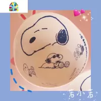[68]日单史*比狗狗密胺碗餐具汤碗防摔可爱少女心ins北欧 FENGHOU 叉子+勺子史努比