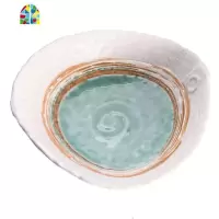 蒂凡创意陶瓷餐具日式雪碗拉面碗盖浇饭碗釉下彩家用菜碗餐厅 FENGHOU 10英寸平盘(直径24.5cm高3cm)