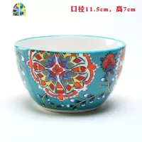 4.5英寸小碗吃饭碗创意个性小汤碗陶瓷 手工手绘美式田园家用餐具 FENGHOU 蝶漾4.5英寸碗
