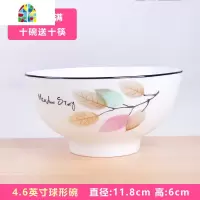 10个装景德镇家用米饭碗陶瓷碗吃饭碗欧式餐具碗碟套装碗盘小汤碗 FENGHOU 幸福美满16件