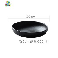 水煮鱼大碗黑色陶瓷汤盘酒店商用黑色盘子磨砂香锅冒菜盆日式圆碗 FENGHOU 12寸釉下彩D款