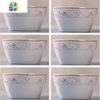 景德镇陶瓷碗碟套装家用饭碗10个装可爱创意韩式方碗微波炉专用碗 FENGHOU 10个时尚小姿方碗[微波炉适用]