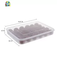 冰箱装鸡蛋收纳盒厨房创意放蛋格蛋架蛋托塑料防摔保鲜储物盒子 FENGHOU保鲜盒保鲜盒