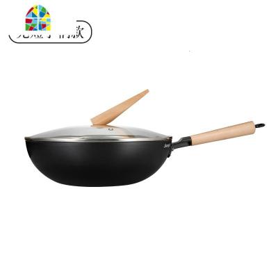 炒锅不粘锅炒菜锅30/家用少油烟电磁炉燃气灶适用 FENGHOU 30cm[短柄款]