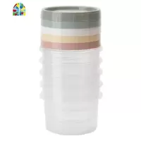 小型圆形透明塑料带盖子保鲜盒冰箱冷藏果蔬食物密封盒外卖打包盒 FENGHOU