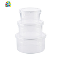 透明塑料冰箱收纳盒三件套 厨房食品储存盒水果食物保鲜盒 FENGHOU