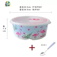 陶瓷饭盒便当盒带盖圆形微波炉密封分隔碗上班带饭餐盒分格保鲜盒 FENGHOU