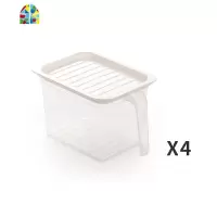 冰箱保鲜收纳盒透明密封盒带盖家用五谷杂粮收纳盒带柄食品储存盒 FENGHOU保鲜盒保鲜盒