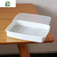 搪瓷加厚卷边搪瓷保鲜盒沥油网盘冰箱收纳盘烤鱼盘备菜盘 FENGHOU