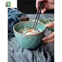 朗汀创意陶瓷水心绿面碗水果沙拉碗创意不规则大号汤碗面碗泡面碗 FENGHOU