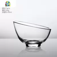 日式手工透明耐热玻璃碗创意甜品碗水果碗沙拉碗面碗现代家用食器 FENGHOU 小号