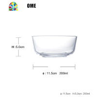 透明玻璃碗沙拉碗北欧餐具家用大号面碗耐热玻璃碗家用吃饭碗 FENGHOU 大中小三件套