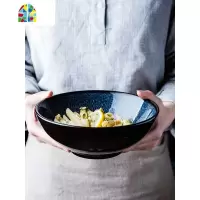 个性复古窑变釉陶瓷碗蒸蛋碗汤碗大号家用创意面碗沙拉碗 FENGHOU