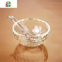 餐具透明玻璃碗家用加厚沙拉甜品燕窝碗创意日式圆形耐热可微波炉 FENGHOU 一只12厘米碗+勺子+筷子