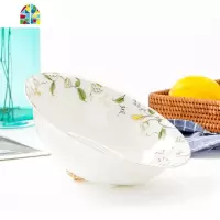 唐山家用斗笠碗8英寸菜碗大汤碗拉面碗陶瓷热菜斗碗敞口海碗 FENGHOU 香榭丽舍-8英寸斗碗