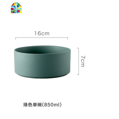 陶瓷饭碗水果碗甜品碗好看的碗早餐碗菜碗汤盆汤碗创意耐热沙拉碗 FENGHOU 陶瓷碗-粉