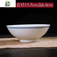 景德镇蓝边碗怀旧碗米饭碗汤碗豆浆碗老式碗中式面碗商用 FENGHOU 7英寸优质蓝边碗一个装