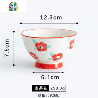 池小熙花蔓日式手绘陶瓷碗家用吃饭高脚碗斗笠碗小面碗米饭碗小碗 FENGHOU 浆果