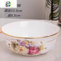 景德镇金边餐具套装的碗6寸面碗面条碗汤面碗家用日式碗 FENGHOU 描金天使之心6英寸面碗(4个装)