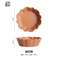 简约纯色陶瓷花形碗家用饭碗烤碗水果碗沙拉碗甜品碗单个 FENGHOU 黄色