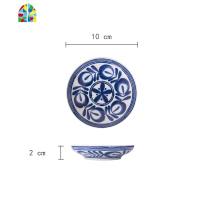碗家用日式餐具套装碗盘家用蓝海陶瓷汤碗釉下彩 FENGHOU 蓝海草小碗10cm