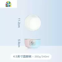轻奢创意餐具碗碟套装陶瓷碗筷套装面汤饭碗单个盘创意个性家用 FENGHOU 4.5英寸圆脚碗