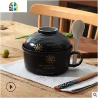 创意一人食餐具中式1人碗碟套装家用陶瓷器碗盘单人碗筷 FENGHOU 天蓝色雪花蓝勺筷