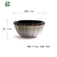 荷塘月色美式西餐具创意陶瓷碗盘杯套装家用餐盘沙拉碗面碗马克杯 FENGHOU 16cm沙拉碗