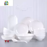 碗碟套装 家用陶瓷碗盘子 简约餐具带盖子汤碗大号碟子景德镇中式 FENGHOU 萌猫6碗6盘6勺6筷1品锅大勺1鱼盘